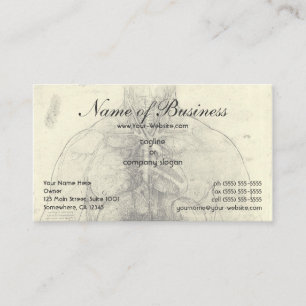 Drawing of a Woman's Torso by Leonardo da Vinci Business Card