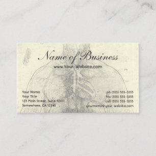 Drawing of a Woman's Torso by Leonardo da Vinci Business Card