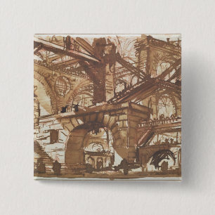 Drawing of an Imaginary Prison 15 Cm Square Badge