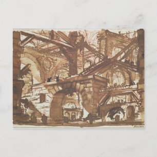 Drawing of an Imaginary Prison Postcard