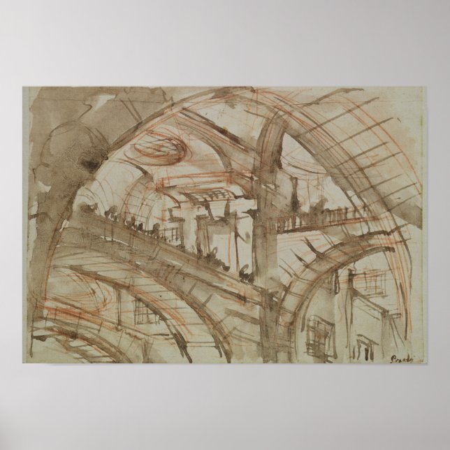 Drawing of an Imaginary Prison Poster (Front)