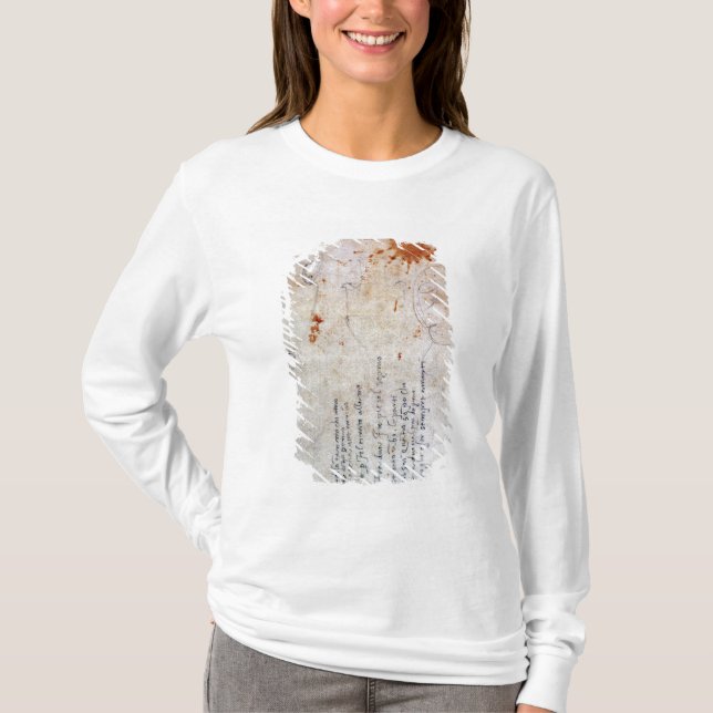 Drawing of an Urn and Figure with Notes T-Shirt (Front)