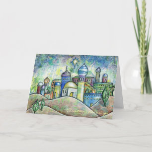 Drawing of Bethlehem Christmas Card