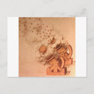 Drawing of Cannons by Leonardo Da VInci Postcard