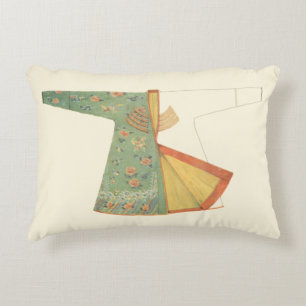 Drawing of Half-Finished Kimono Decorative Cushion