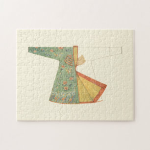 Drawing of Half-Finished Kimono Jigsaw Puzzle
