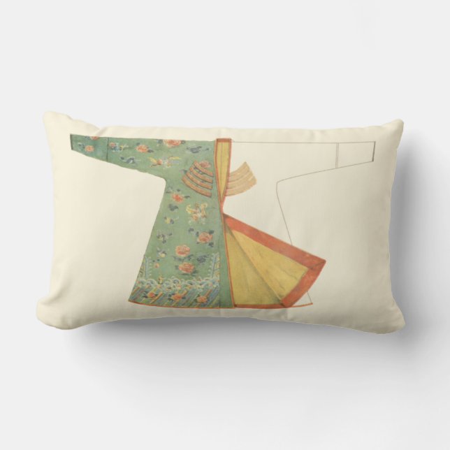 Drawing of Half-Finished Kimono Lumbar Cushion (Front)