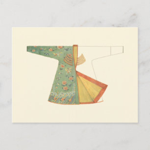 Drawing of Half-Finished Kimono Postcard