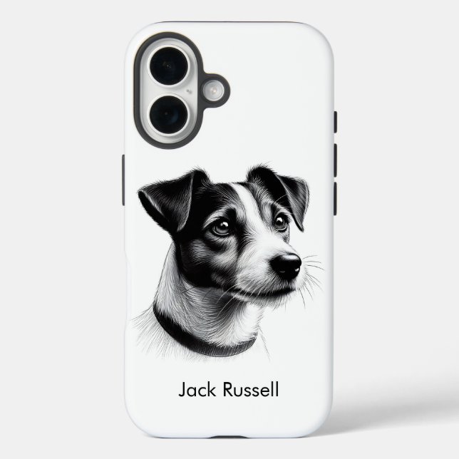 Drawing of Jack Russell Terrier Case-Mate iPhone Case (Back)