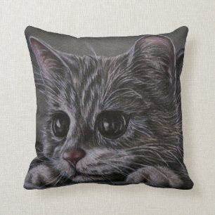 Drawing of Kitten on Pillow