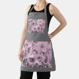 Drawing of pink roses apron
