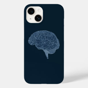 Drawing of Polygonal Brain - Neural Network Case-Mate iPhone 14 Case