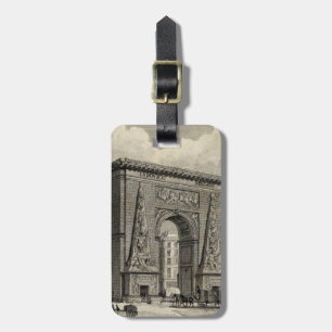 Drawing of Porte Saint-Denis Monument Luggage Tag