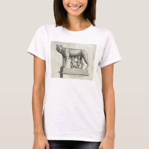 Drawing of the Etruscan bronze of the she-wolf suc T-Shirt