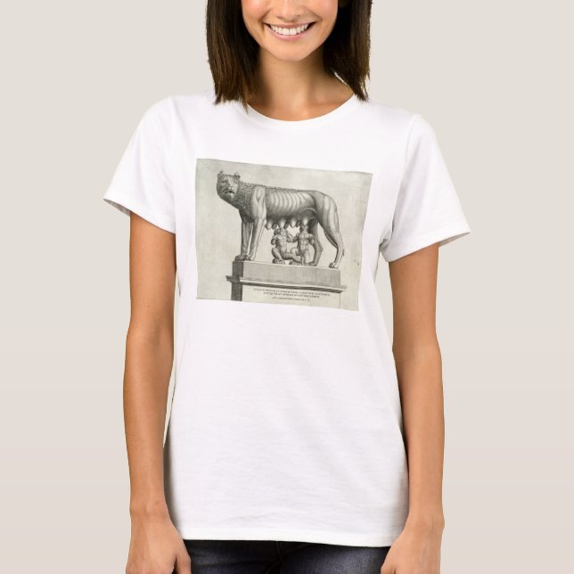 Drawing of the Etruscan bronze of the she-wolf suc T-Shirt (Front)