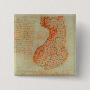 Drawing of the Ironwork Casting Mould 15 Cm Square Badge