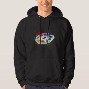 Drawing Painting Art Paint Palette Painter Sketch Hoodie