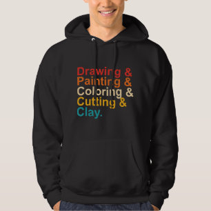 Drawing Painting Colouring Cutting Clay Retro Hoodie