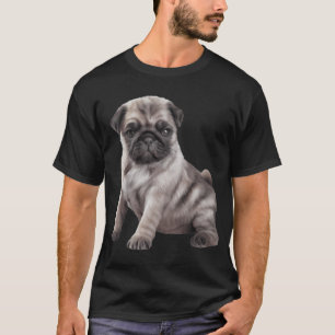 Drawing Puppy Pug portrait T-Shirt