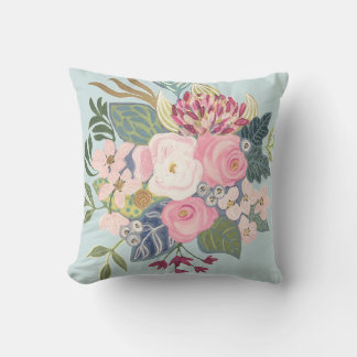 Drawing Room_Light Blue_Faded Floral Pillow