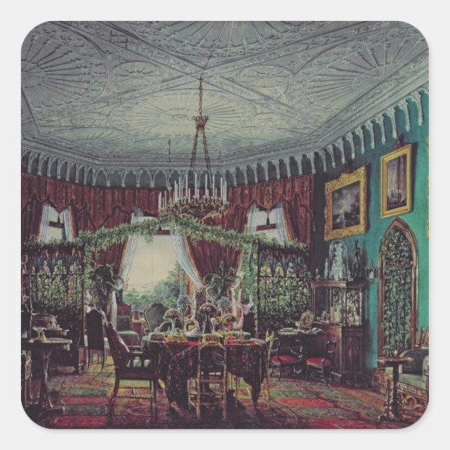 Drawing Room of Empress Alexandra Square Sticker (Front)