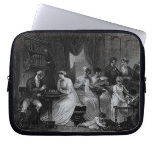 Drawing Room Scene, from 'The Social Day' by Peter Laptop Sleeve