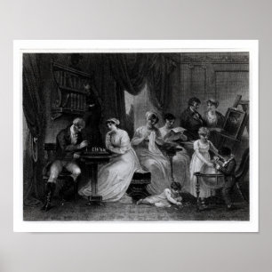 Drawing Room Scene, from 'The Social Day' by Peter Poster