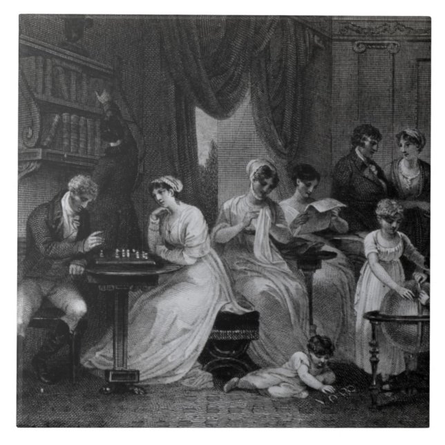 Drawing Room Scene, from 'The Social Day' by Peter Tile (Front)