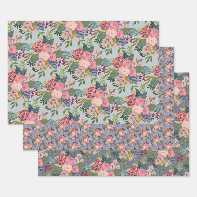 Drawing Room Wrapping Paper Flat Sheet Set of 3 (Set)
