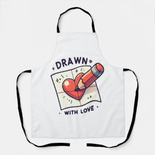 Drawing with love apron