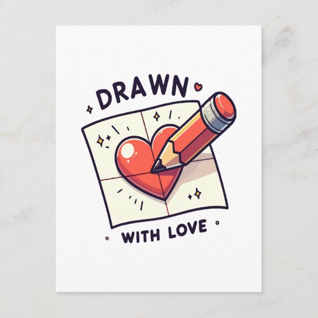 Drawing with love enclosure card (Front)