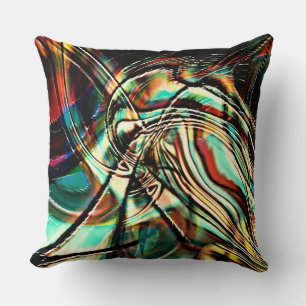 Drawing with rough strokes, sepia luminosity tones cushion