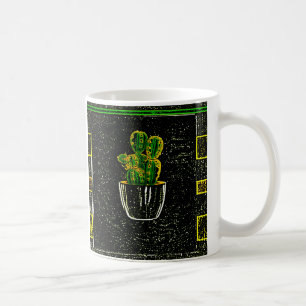 Drawn cactus coffee mug