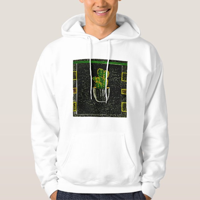 Drawn cactus hoodie (Front)