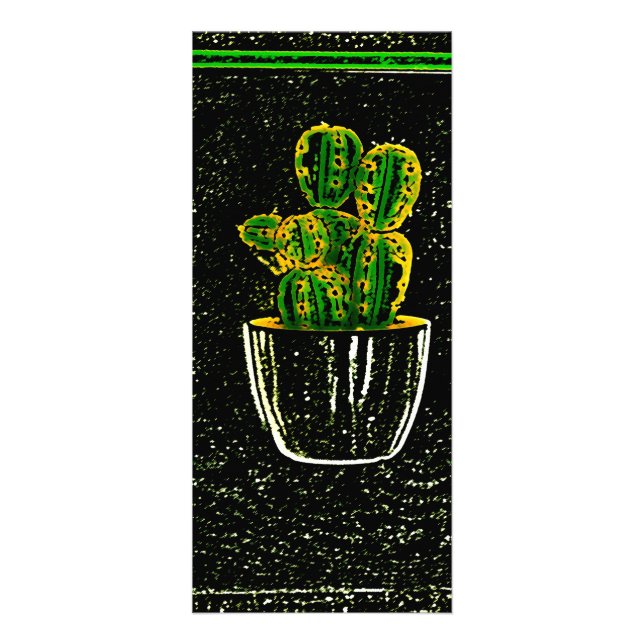Drawn cactus rack card (Front)