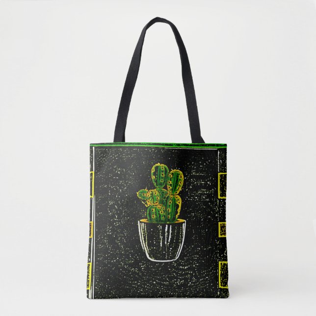 Drawn cactus tote bag (Front)
