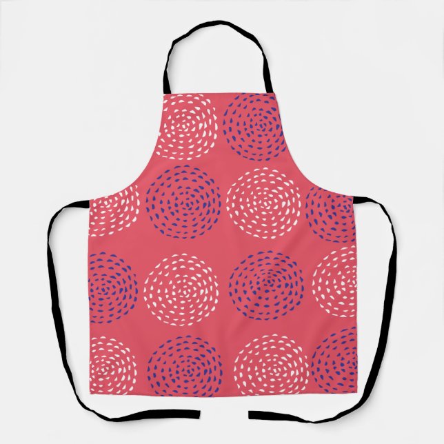 Drawn Circle Pattern Geometric Art Geometric Apron (Front)