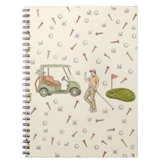 Drawn golf style notebook