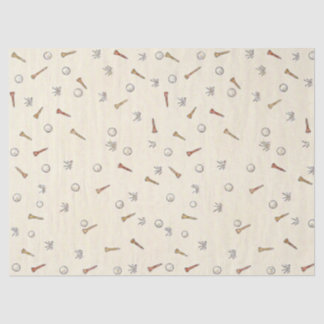 Drawn golf tissue paper