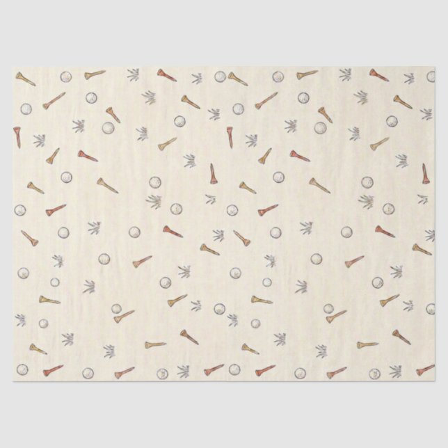 Drawn golf tissue paper (Front)