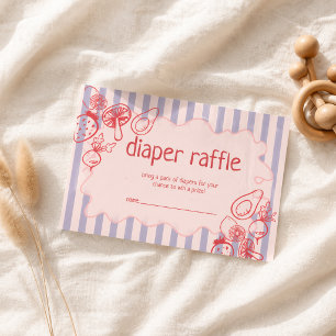 Drawn Locally Grown Farmer's Market Diaper Raffle Enclosure Card