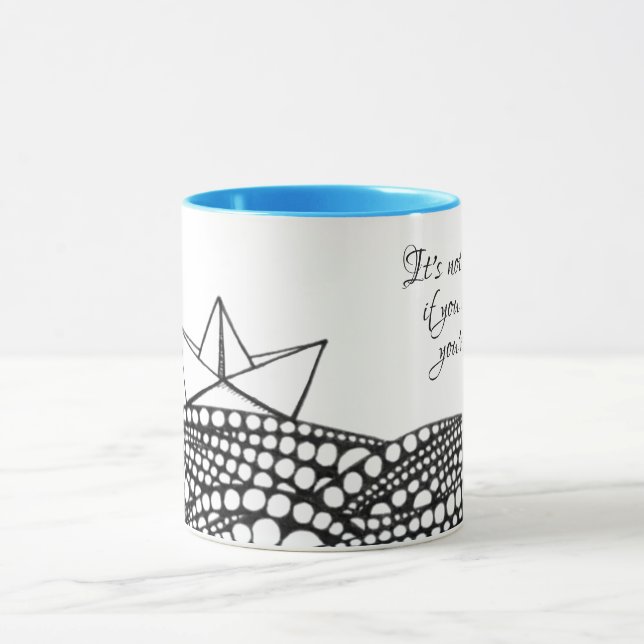 Drawn Paper boat  Mug (Center)