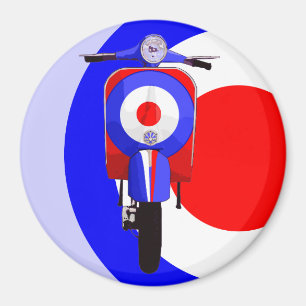 Drawn Scooter on half mod target Magnet