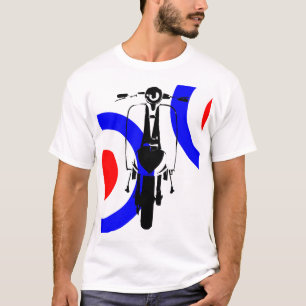 Drawn Scooter on half mod target T-Shirt