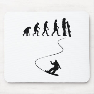 Drawn Simple Evolution Snowboard 1  Mouse Pad