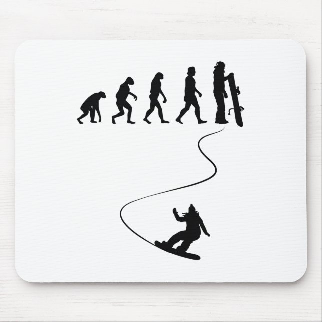 Drawn Simple Evolution Snowboard 1  Mouse Pad (Front)