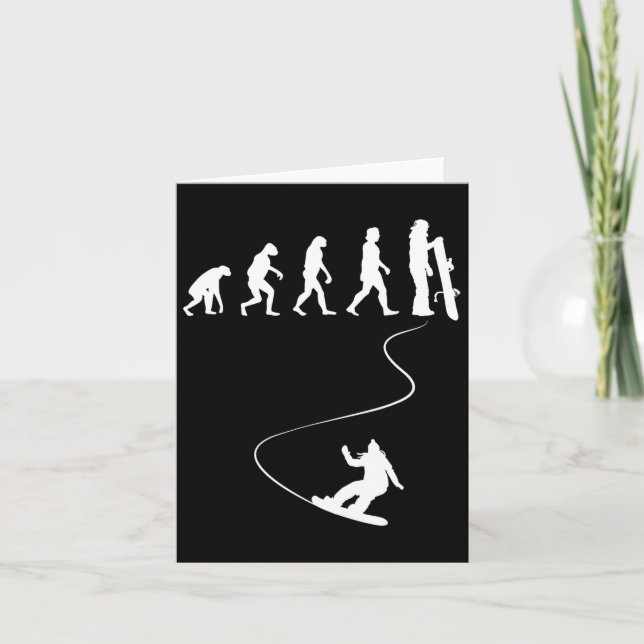 Drawn Simple Evolution Snowboard  Card (Front)