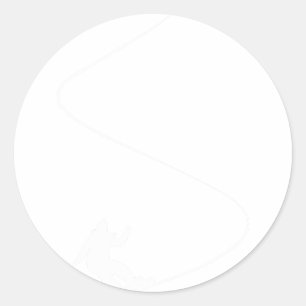 Drawn Simple Snowboard Girl 1 Classic Round Sticker