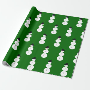 Drawn Snowman Wrapping Paper