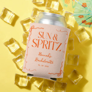 Drawn Sun and Spritz Bachelorette Weekend Party Can Cooler